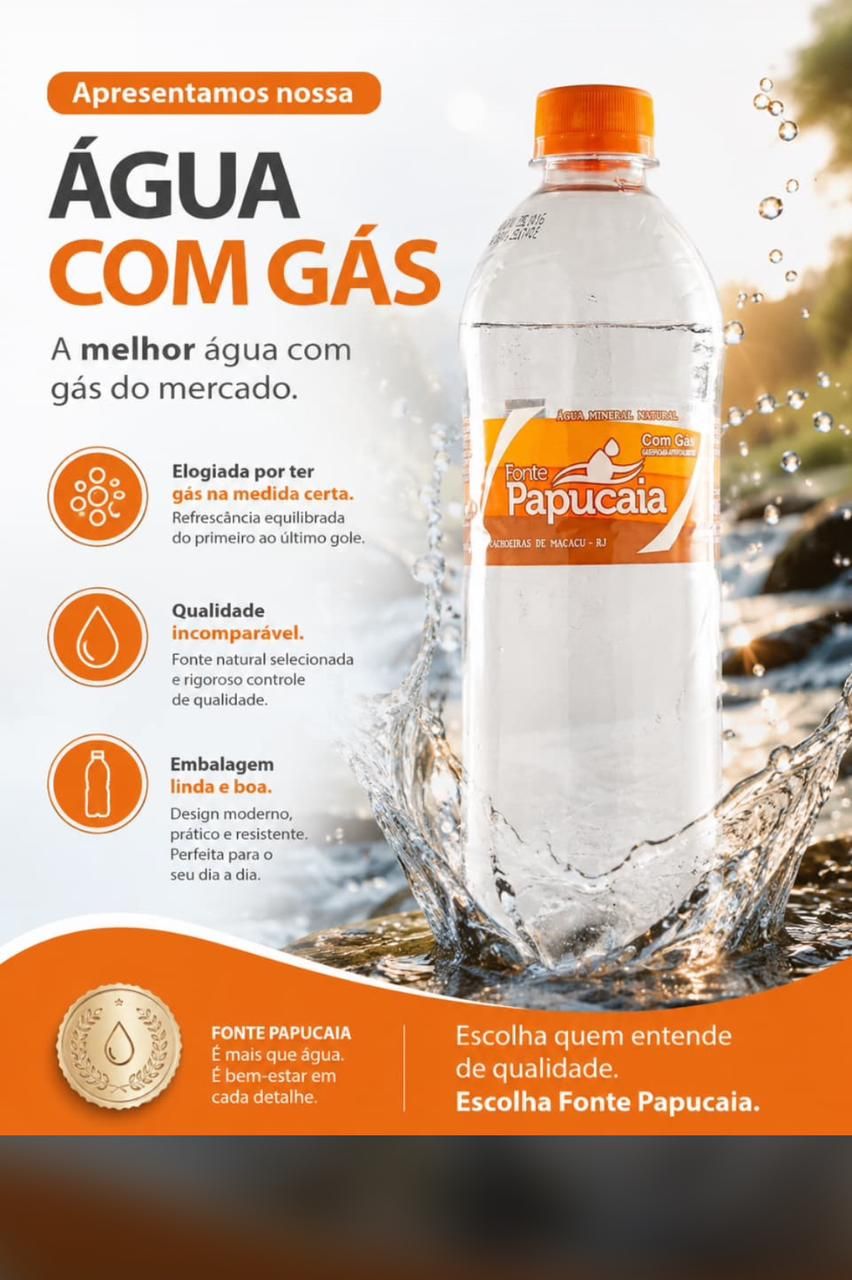 Papucaia 510ml (Com Gás) Fardo c/ 12